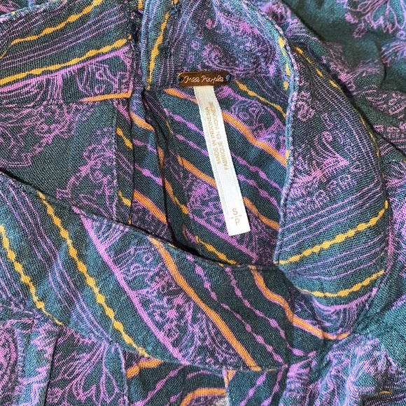 Free People Keyhole High Low Tunic Blouse - Picture 6 of 8